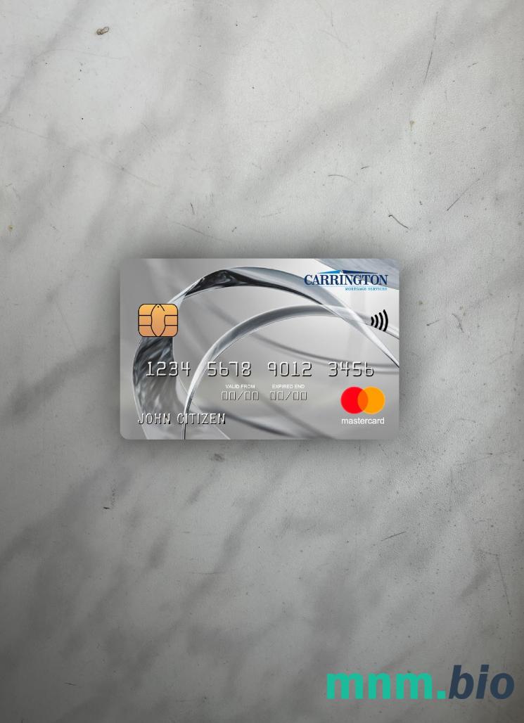 USA Carrington Mortgage Services bank wygląd zdjęcia mastercard skan PSD + zdjęcie